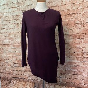 Anthropologie Matty M asymmetrical plum sweater